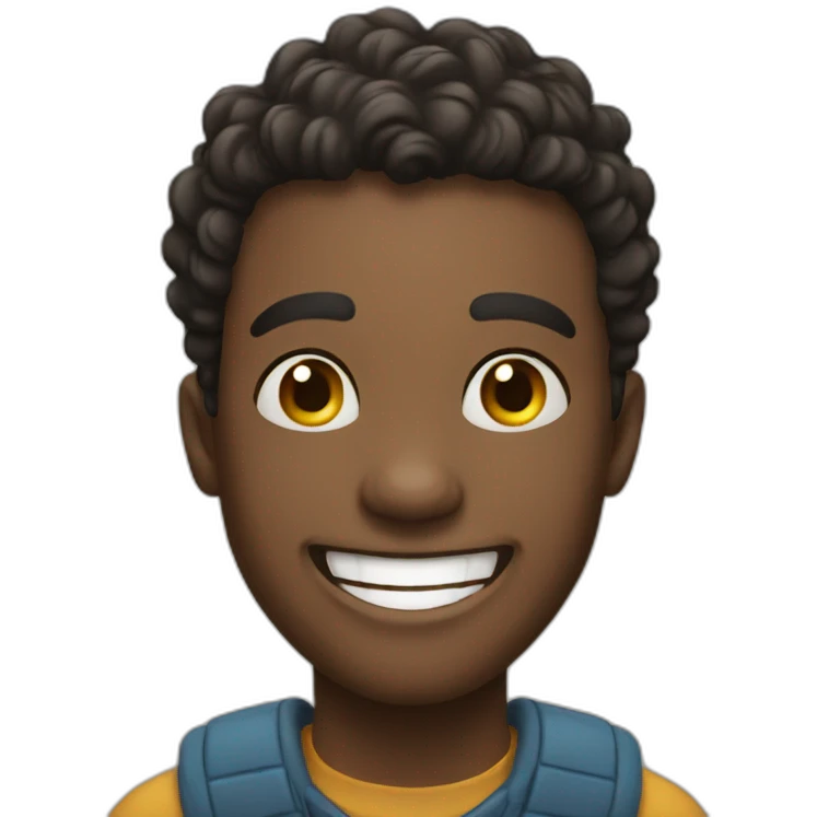 Young man laughing emoji