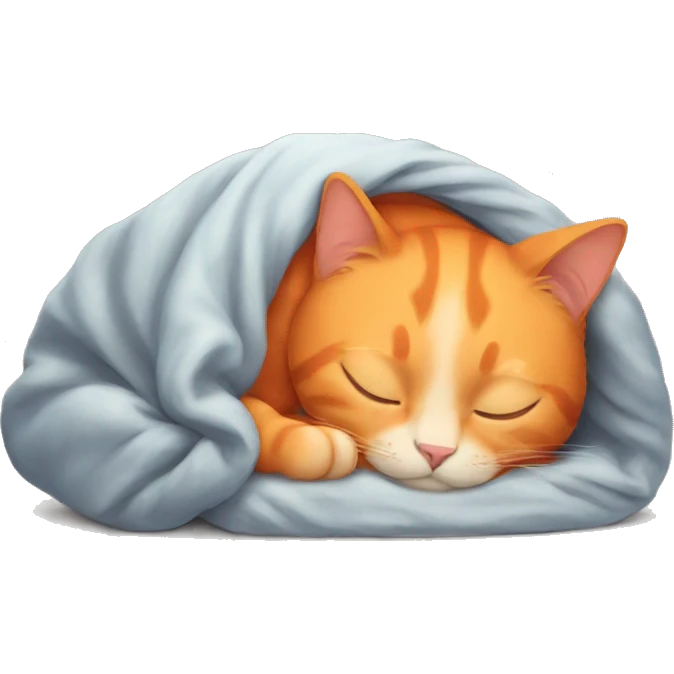 orange cat sleeping emoji