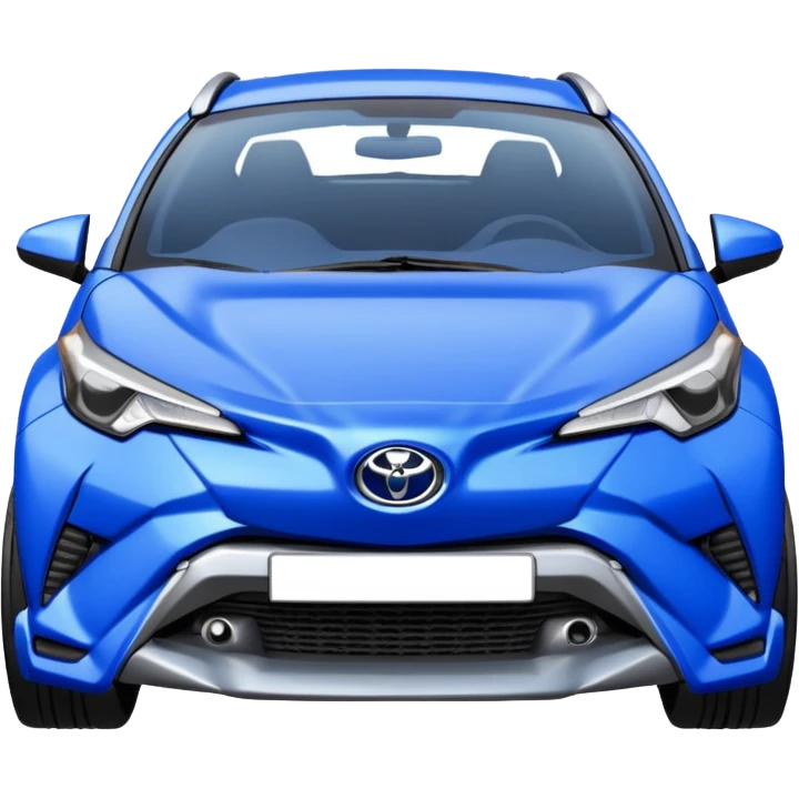 toyota chr bleue  avant enfoncé emoji