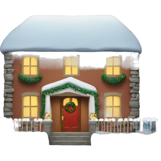 christmas house emoji
