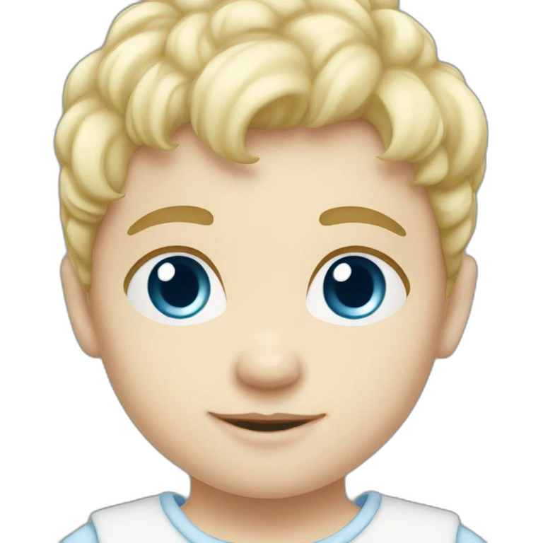 little white baby boy blonde hair blue eyes emoji