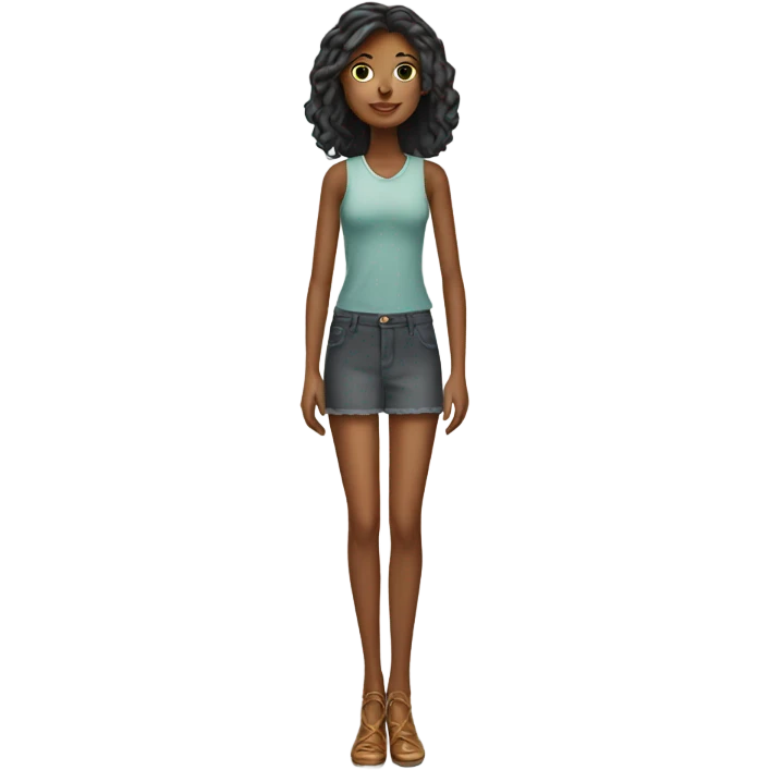 Girl with long legs  emoji