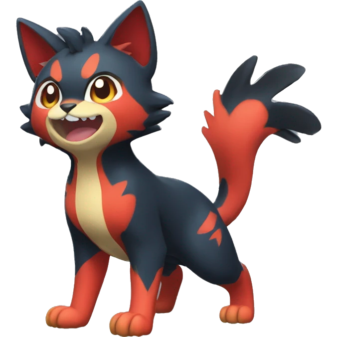  Quilava-Litten full body emoji