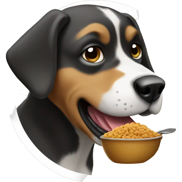 Dog eating food emoji