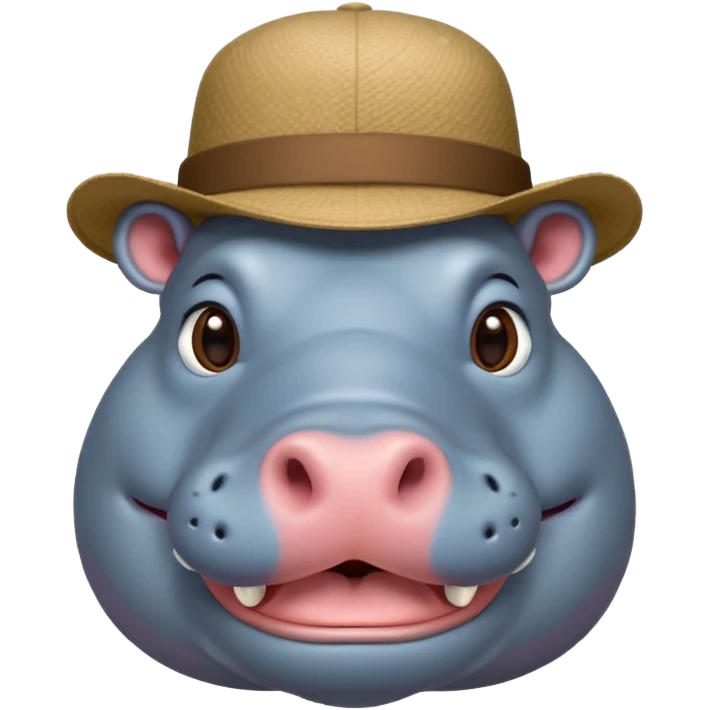 hipoptamus wearing hat emoji