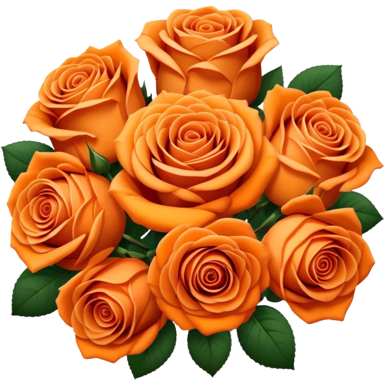orange rose bouquet  emoji
