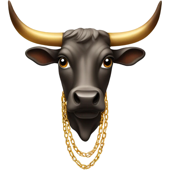Longhorn bull with gold chain  emoji