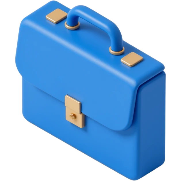 blue briefcase emoji