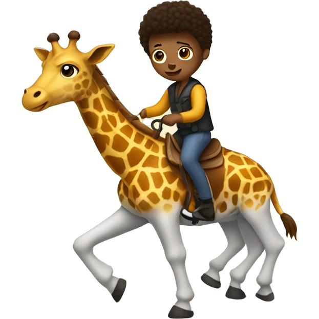 Me riding a giraffe  emoji
