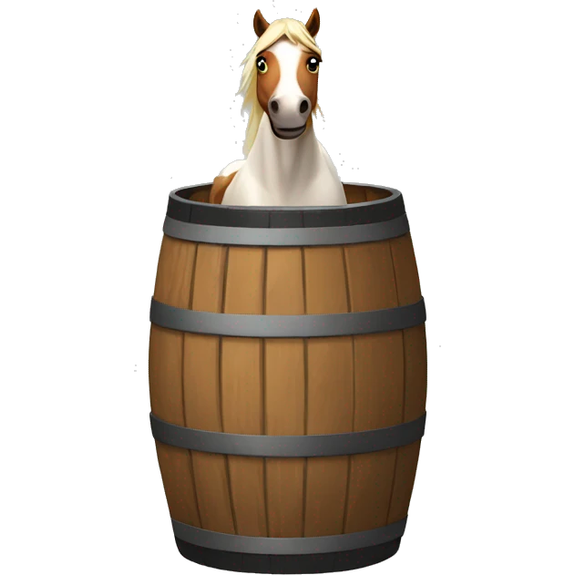 Horse around a barrel emoji
