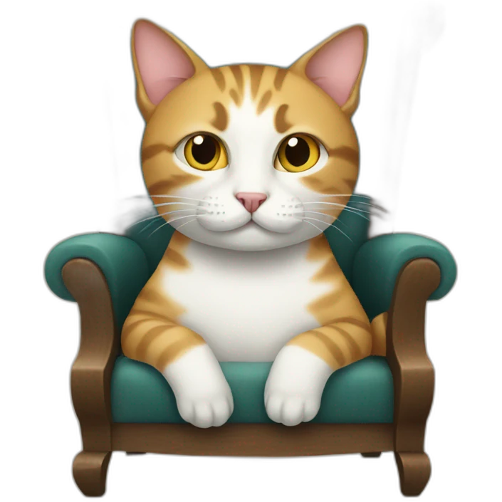 Cat with chair emoji