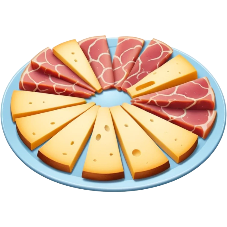 cold cuts (ham & cheese on a platter) emoji