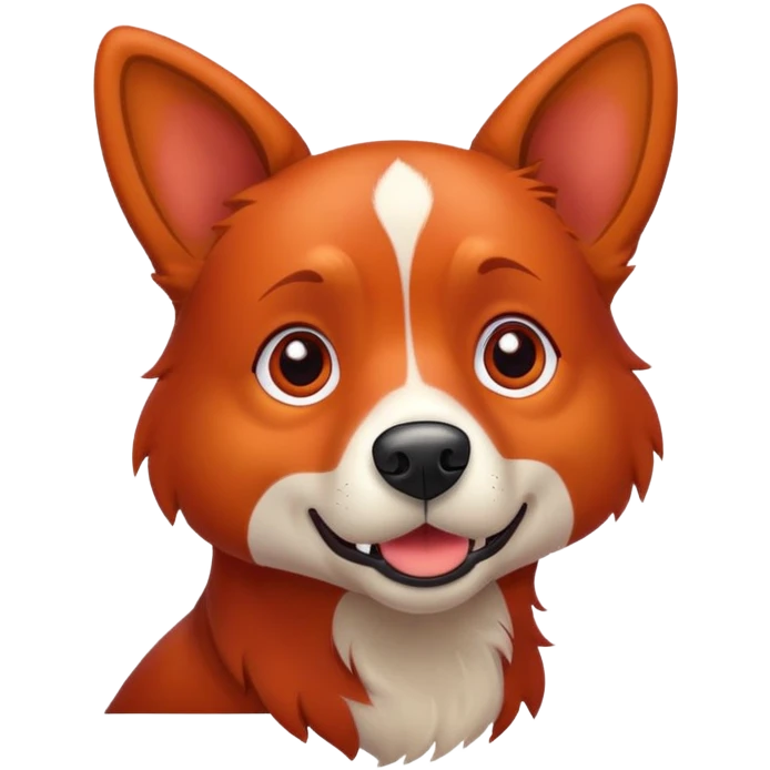 Red dog  emoji