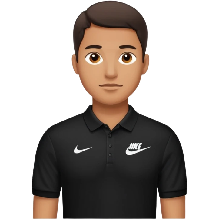 Hombre con cuellito nike emoji