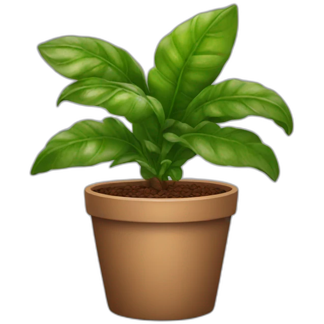 coffee-houseplant-in-pot emoji