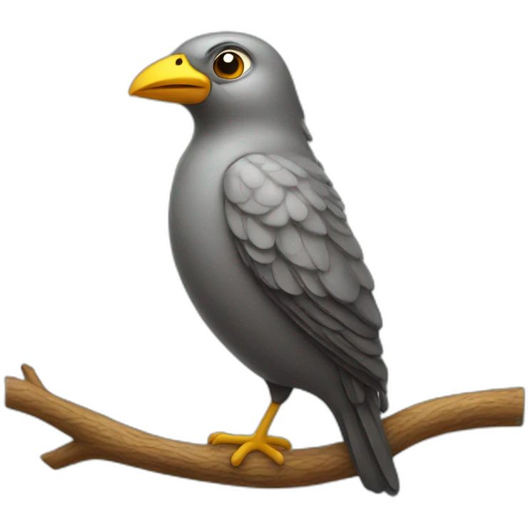 thinking bird emoji