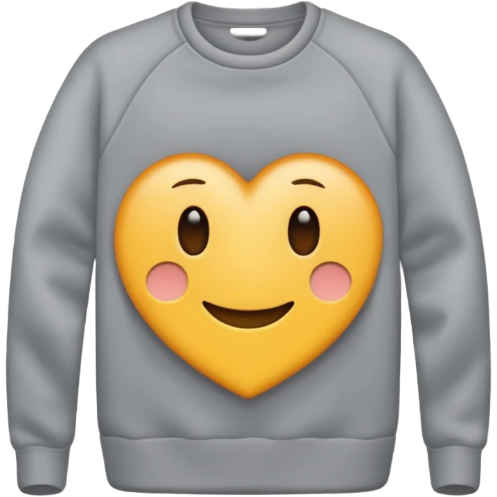 blank grey pullover on white background emoji