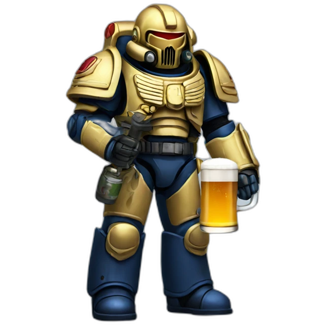 spacemarine with beer emoji