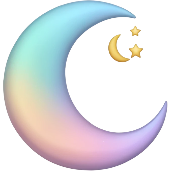 Pastel crescent  emoji