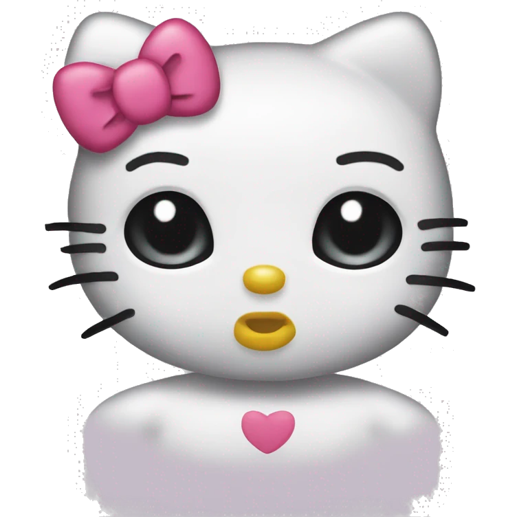 Hello kitty kissy face emoji