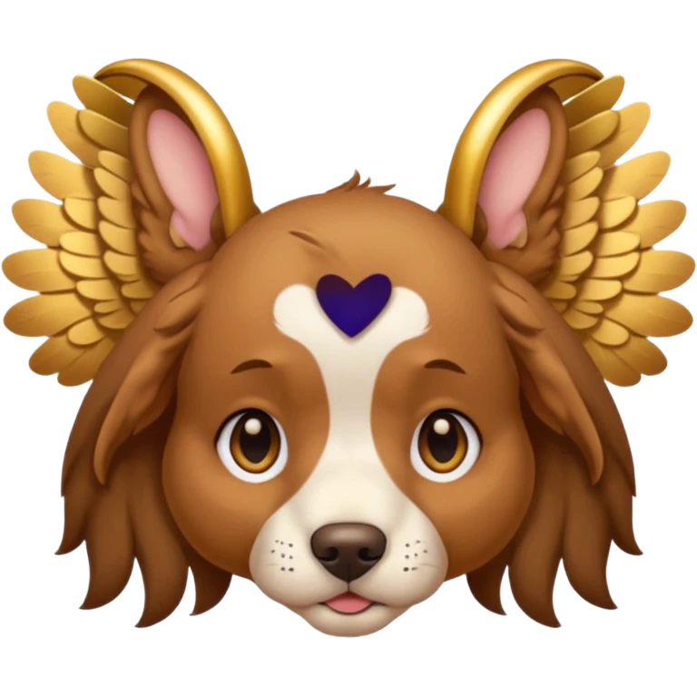 My dogs head on Cupid body emoji