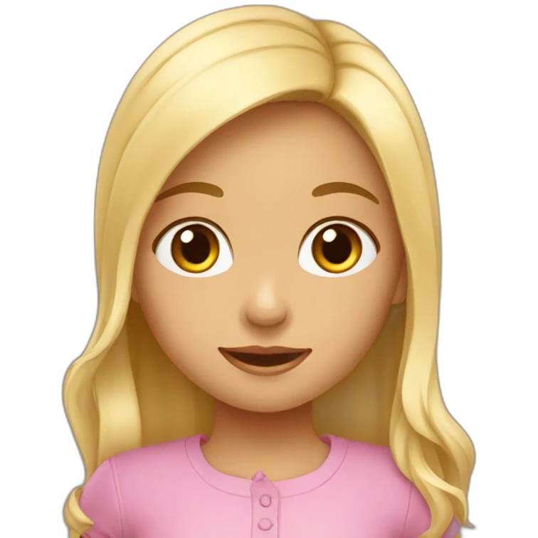Petite fille qui fait de la GRS emoji