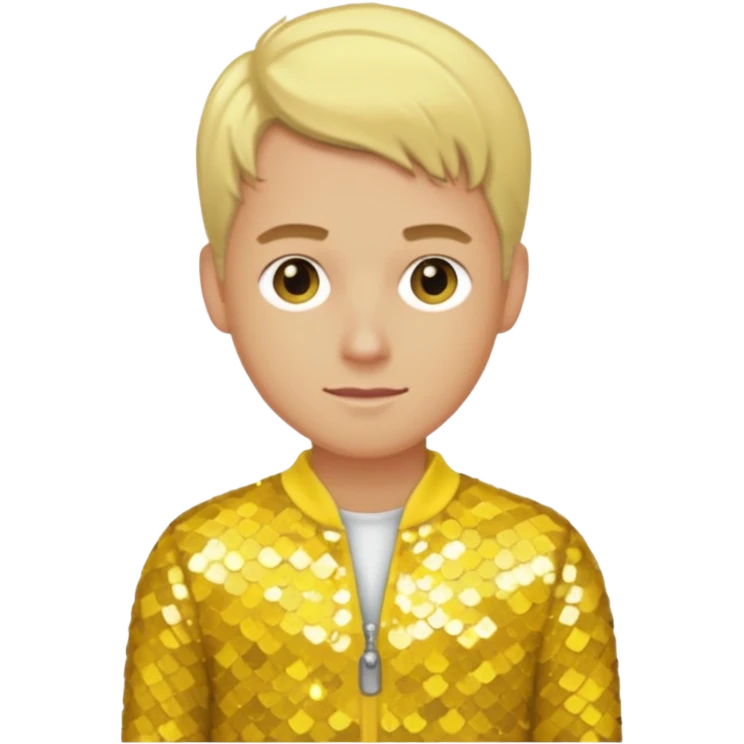 Bryan Abrams from Color Me Badd with blonde hair , yellow sequin outfit emoji