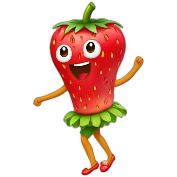 Frutilla bailando emoji