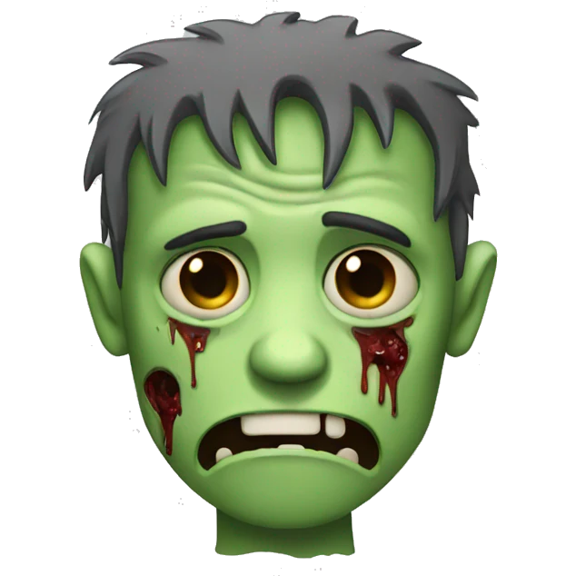 a sad zombie emoji