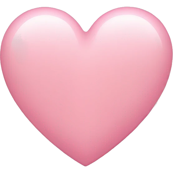 Soft pink heart emoji