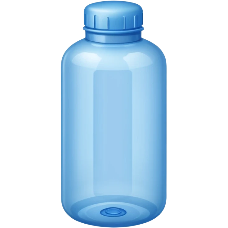 Blue plastic water bottle emoji