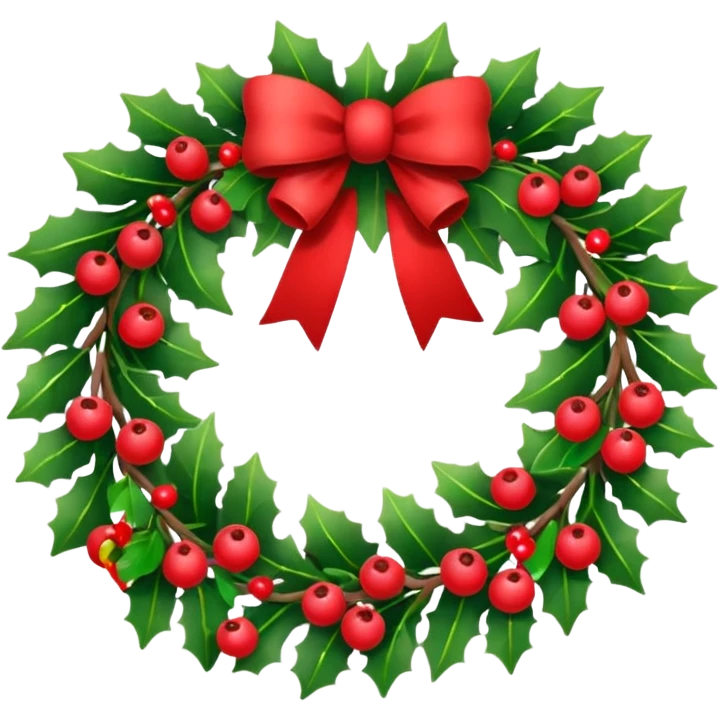 christmas wreath emoji