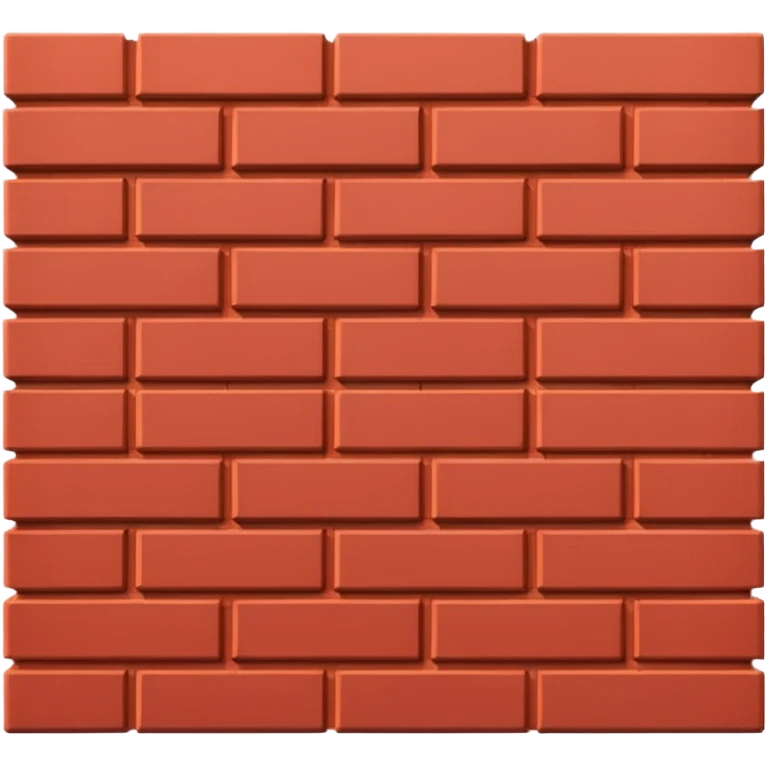 row of bricks forming stacked wall emoji