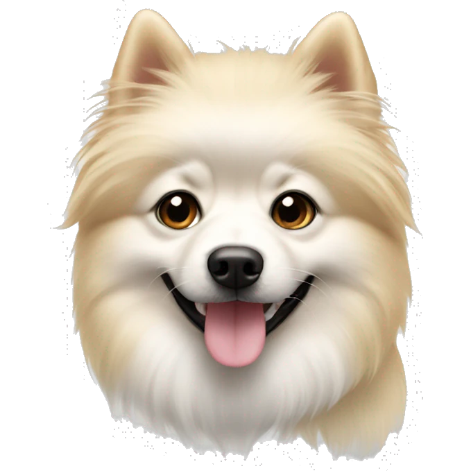 White and blonde spitz emoji