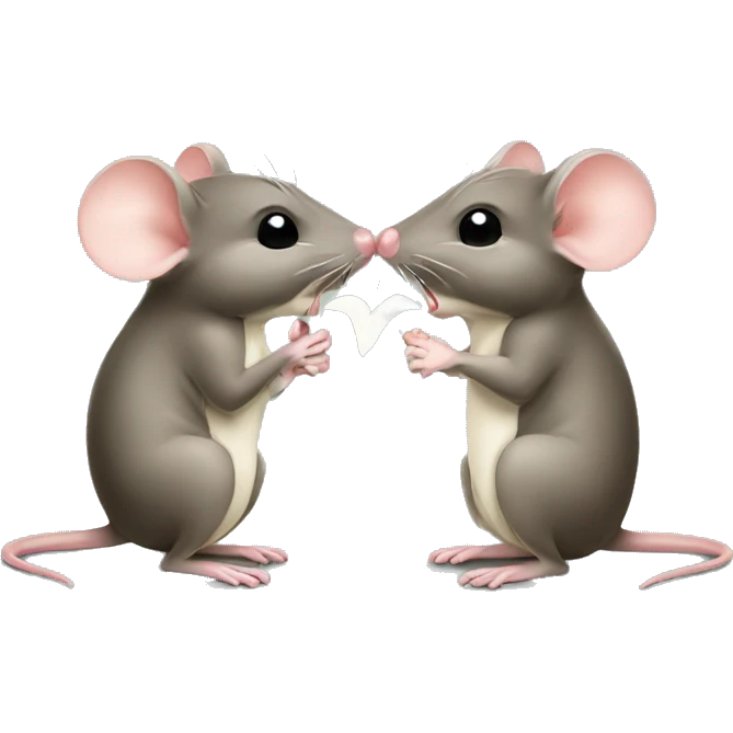two mice kissing  emoji