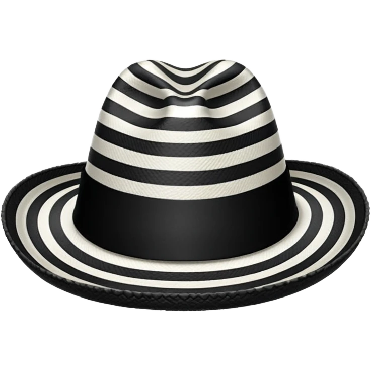 Sombrero Vueltiao con varias rallas negras emoji