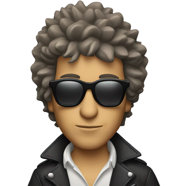 bob dylan with sunglases and guitar emoji