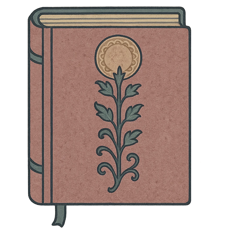a pink diary, medieval art style emoji