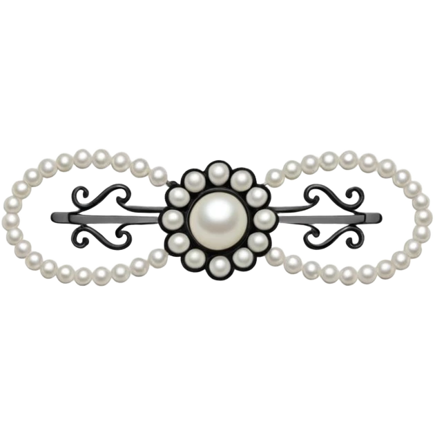 hair clip with pearls emoji
