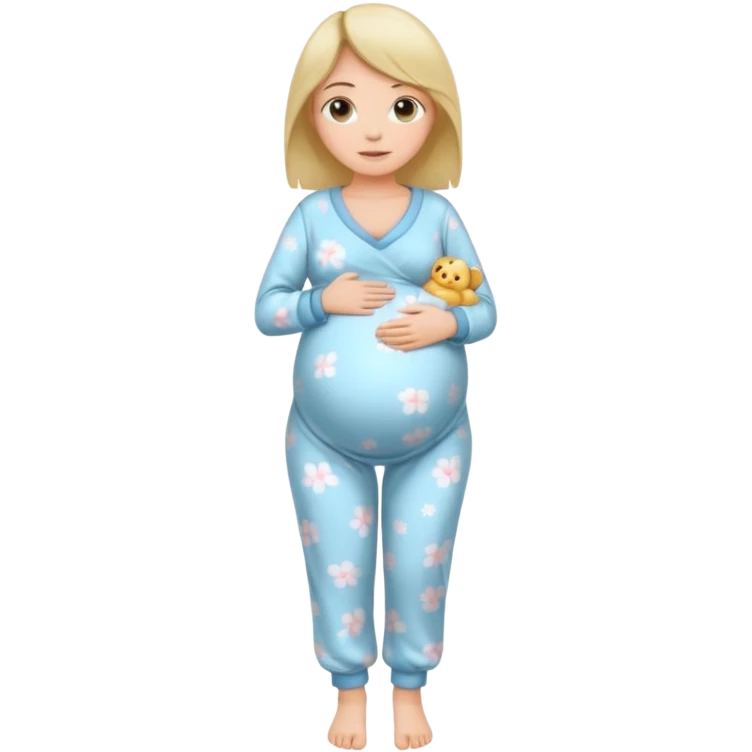 беременная девушка в полный рост в пижаме c cthltxrfvb emoji