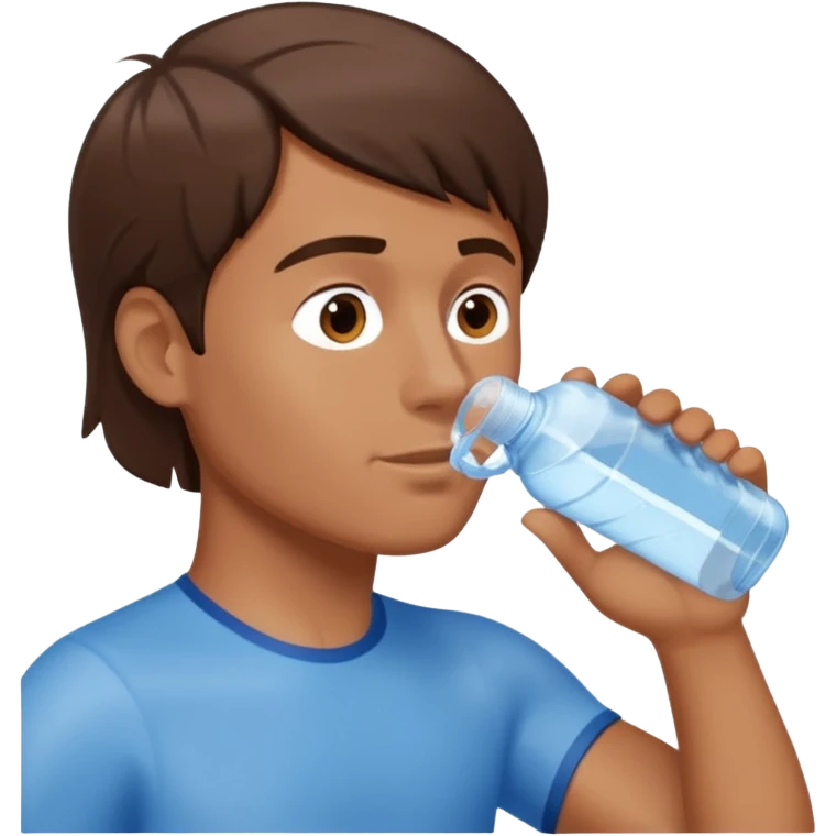 man drinking water from a bottle emoji