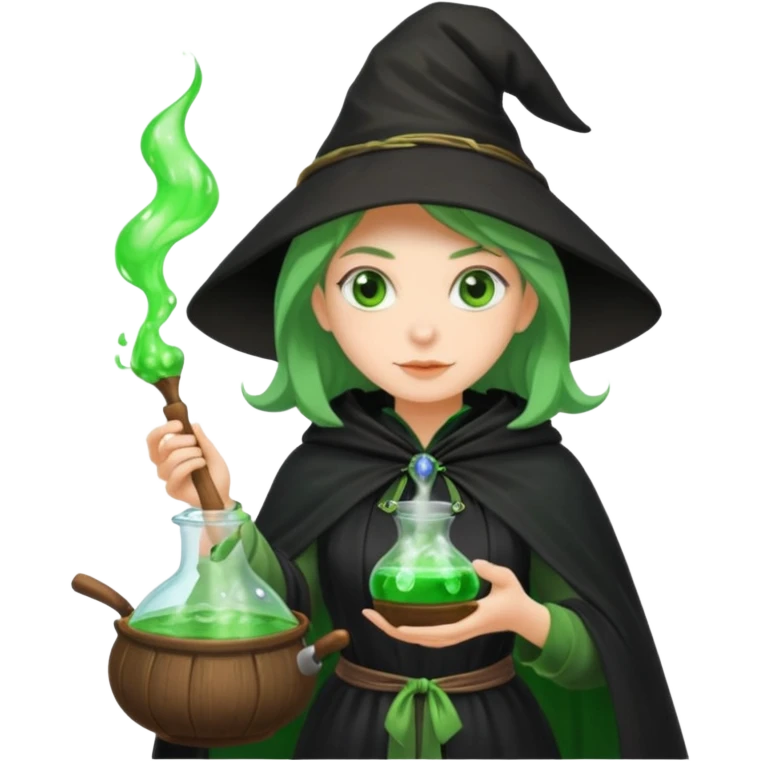 green witch cooking potion emoji