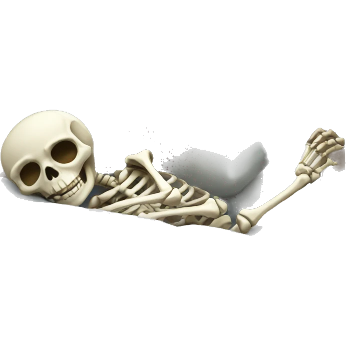 skeleton sleeping in bed emoji