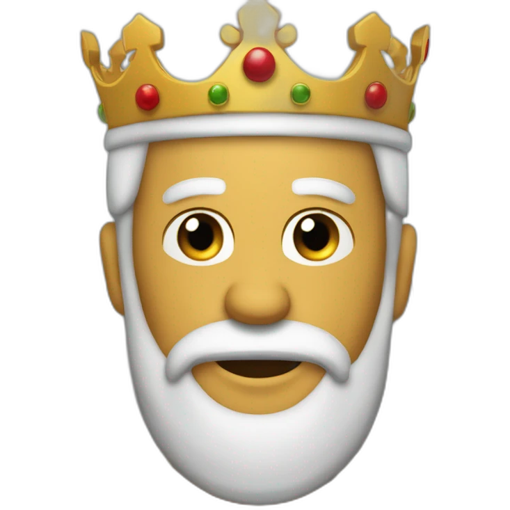 Tres reyes magos siguiendo la estrlla emoji