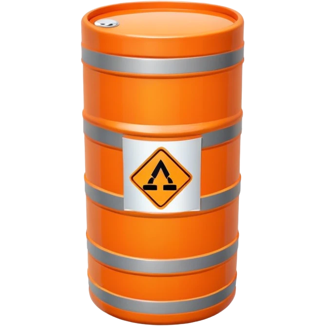 orange road construction barrel emoji