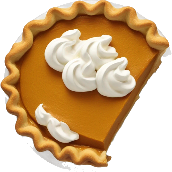 Pumpkin pie with whipped cream emoji