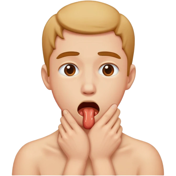 person chocking themselves  emoji