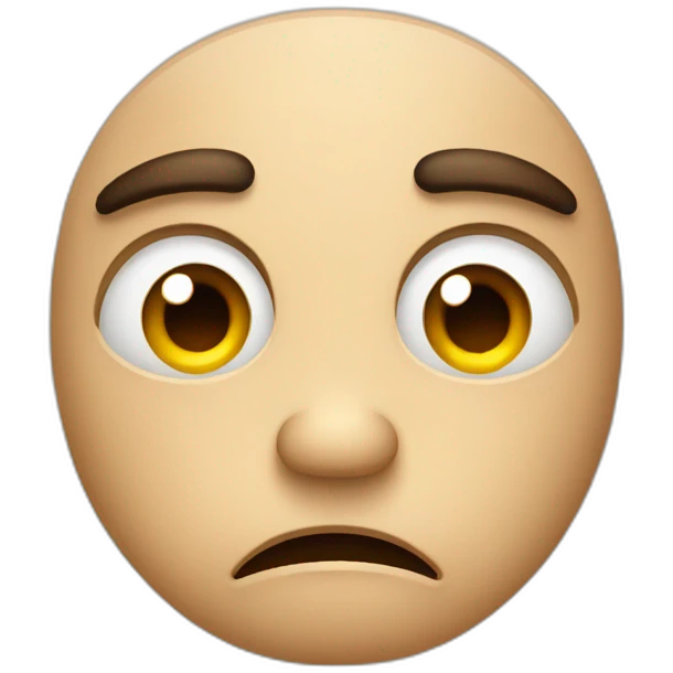 frowning face with one eyebrow raised emoji