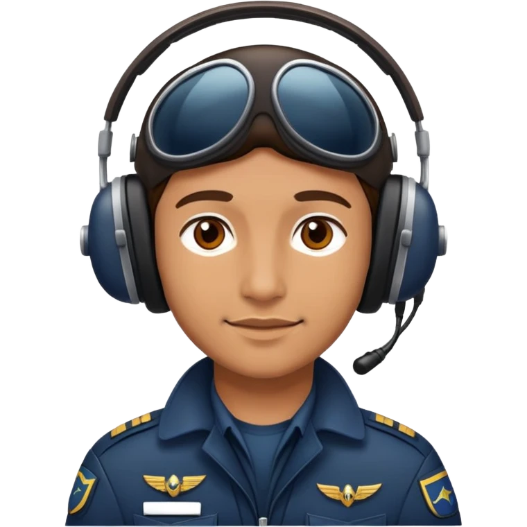 pilot with headset emoji