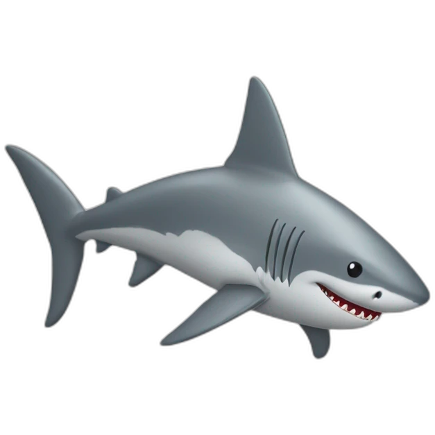 plain-silver-balloon-in-shark-shape emoji